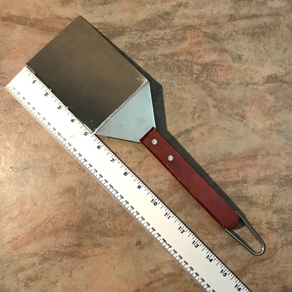 Char-Broil Brand Stainless Steel & Wood Spatula. 15.5" Long 4" Wide. EUC - Picture 3 of 4
